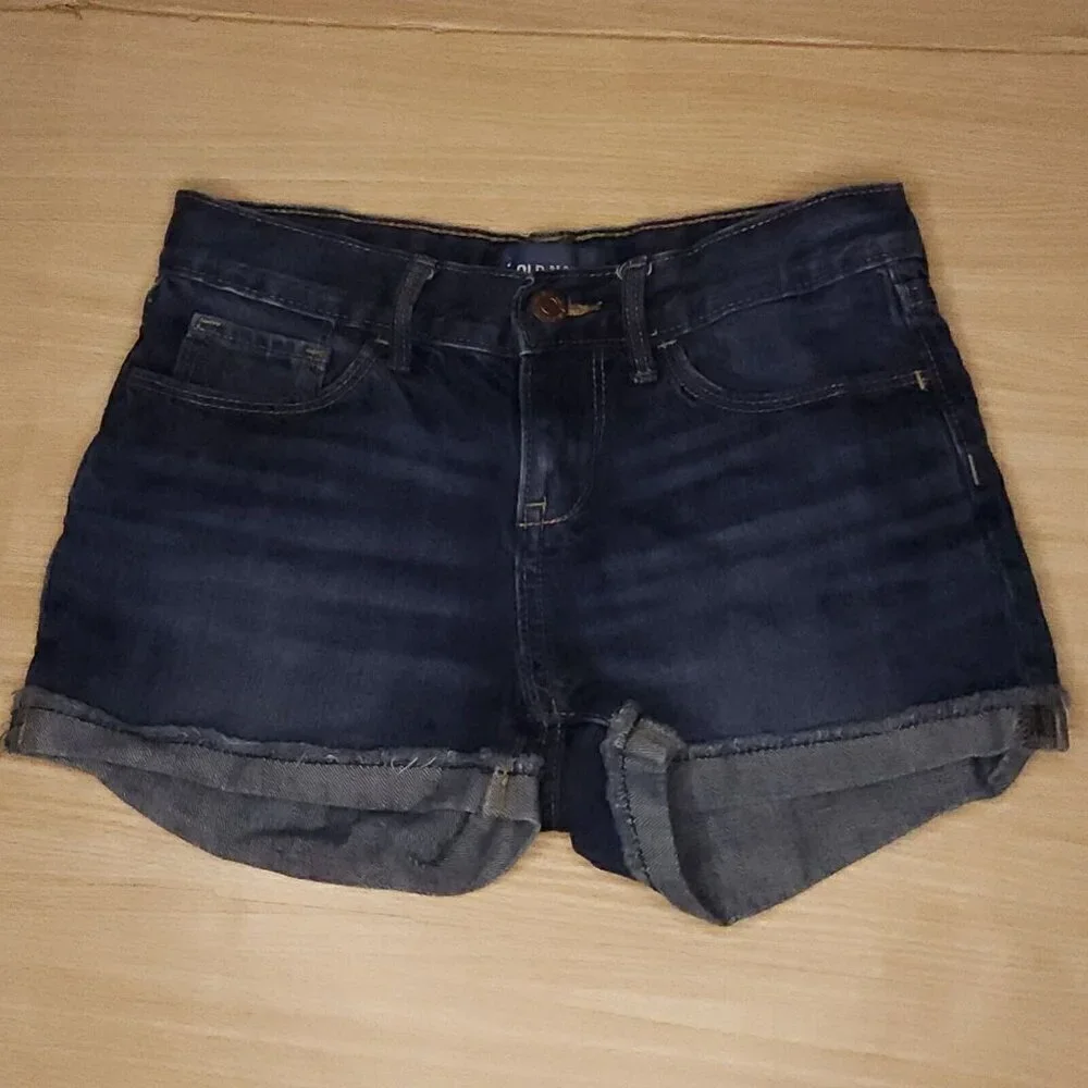 Old Navy Girls Adjustable Waist Denim Shorts 10